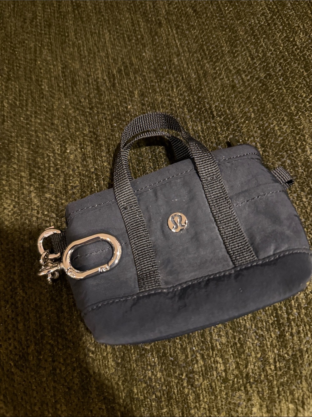 lululemon athletica small navy blue tote keychain bag - Picture 3 of 5